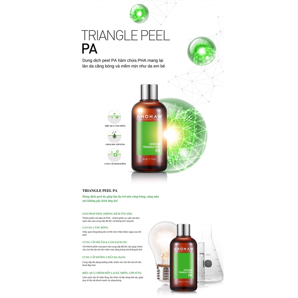 Peel da khô, lão hóa Ahohaw Triangle Peel PA  -chính hãng