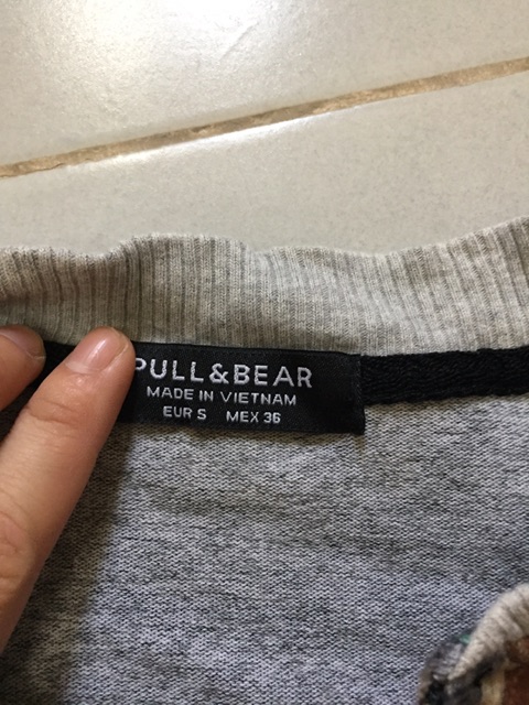 Áo pull and bear vnxk nỉ