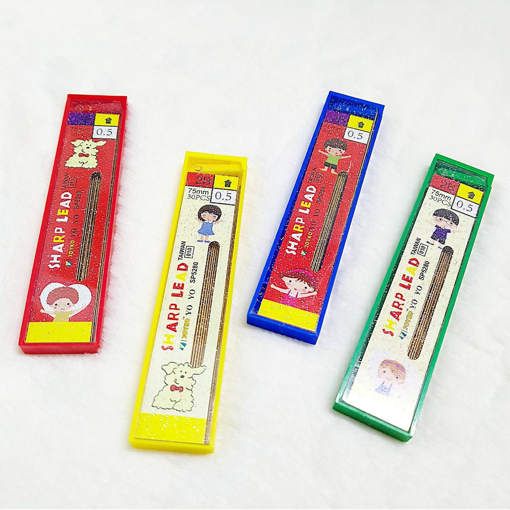 Ruột Chì Bấm Gold 502, Sharp Lead YoYo, Ruột Bút Chì Kim 0.5mm 2B 7003 Deli - Ngòi 0.5mm