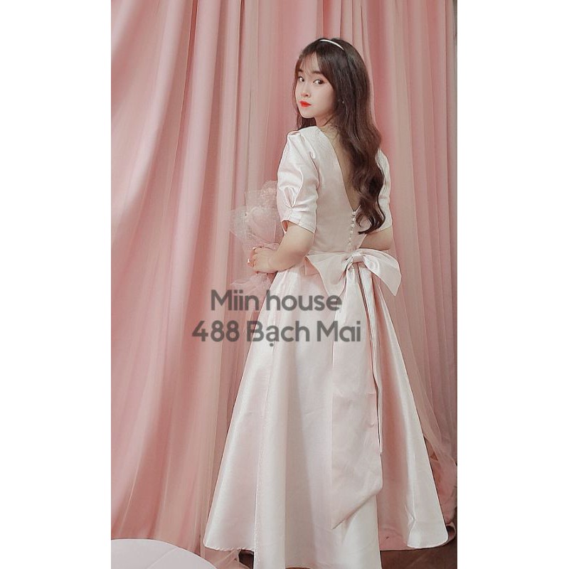 Váy công chúa cut out nơ lưng