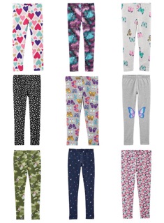 Quần leggings Carters xuất xịn (set 4 chiếc)