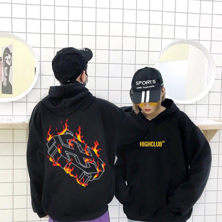 Áo hoodie sweater nỉ unisex form rộng highclub lửa freeship toàn quốc M122 | BigBuy360 - bigbuy360.vn