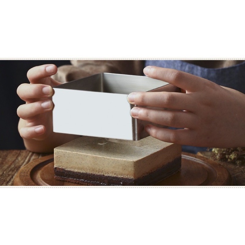 Khuôn ring mousse vuông thay đổi kích thước