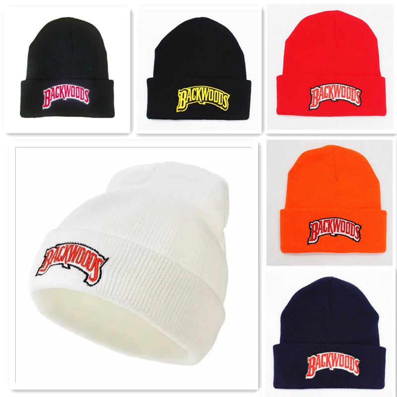 Mới Mũ Len Thêu Chữ backwoods Phong Cách hip hop Thời Trang Thu Đông