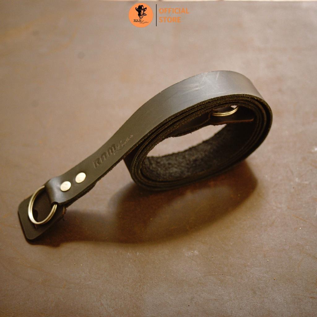Dây đeo máy ảnh da bò màu đen - RAM Leather A22