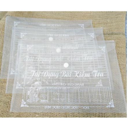 Combo 10 cái bìa nút , bìa đựng bài kiểm tra khổ a5 có in chữ và không in chữ