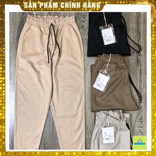 (Hàng xuất khẩu) Quần baggy dạ cạp chun thu đông 4 màu sành điệu