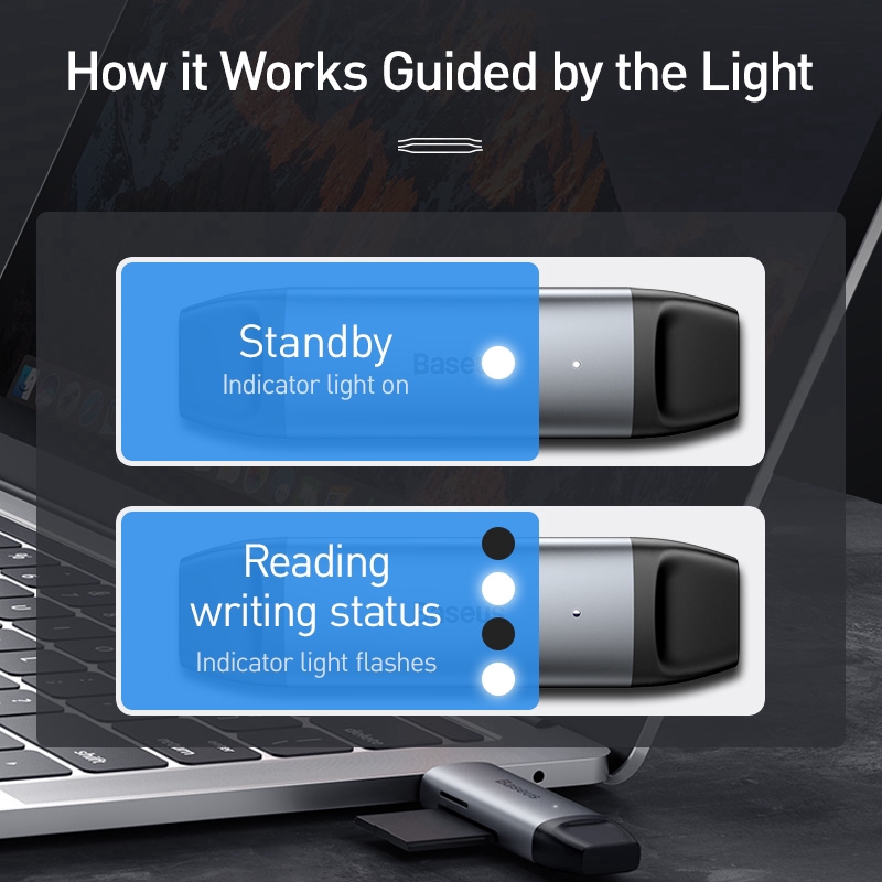 Thiết bị đọc thẻ nhớ đa năng Type-C USB 3.0 | BigBuy360 - bigbuy360.vn