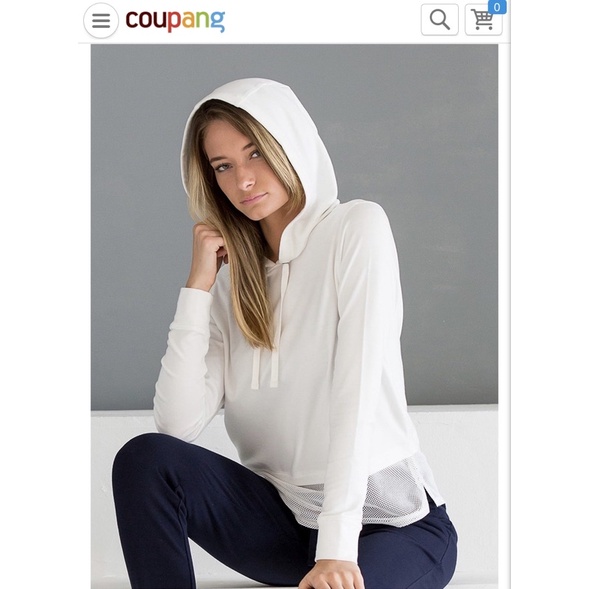 Áo hoodie trắng phối lưới FGLG.NY $42 còn tag xuất Hàn (Size S, M, L/ CÓ LỖI NHỎ) - Thanh lý vnxk