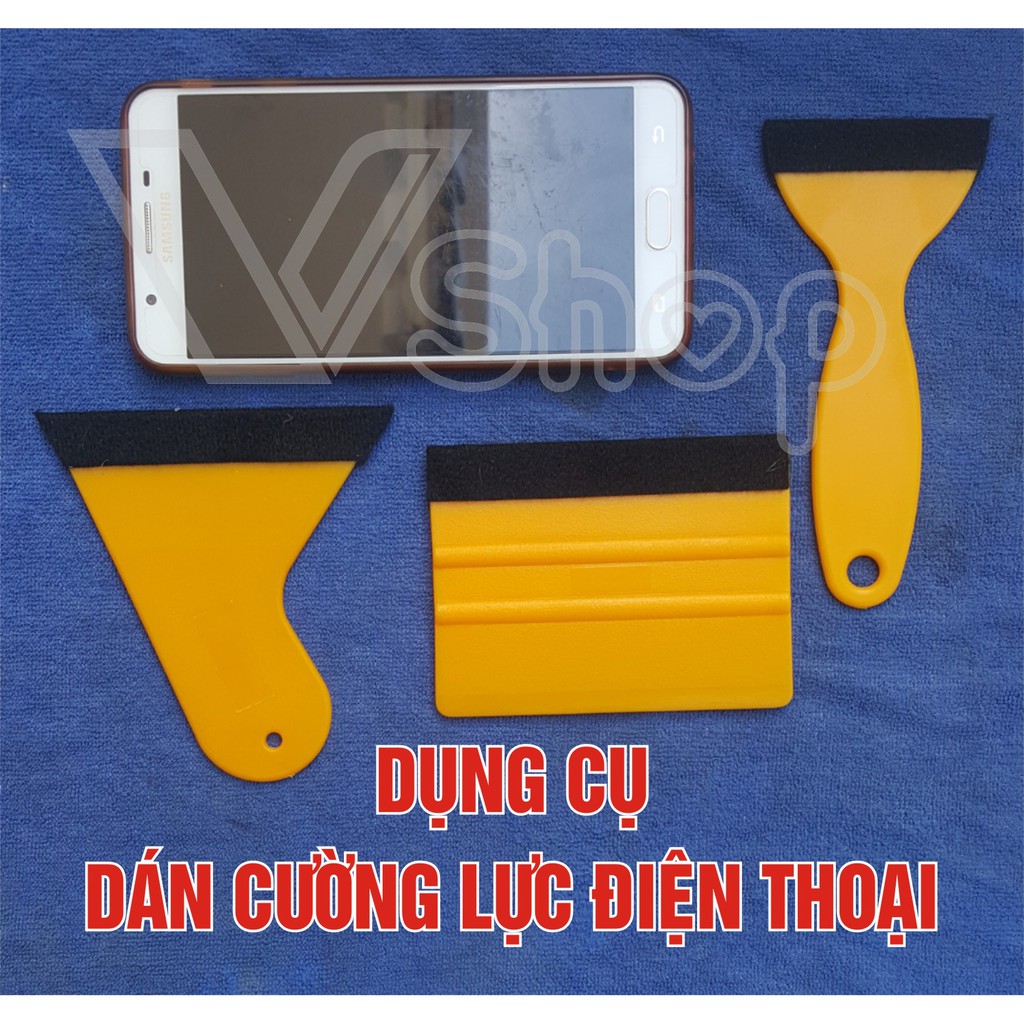 Dụng cụ dán cường lực màn hình điện thoại, 3 món
