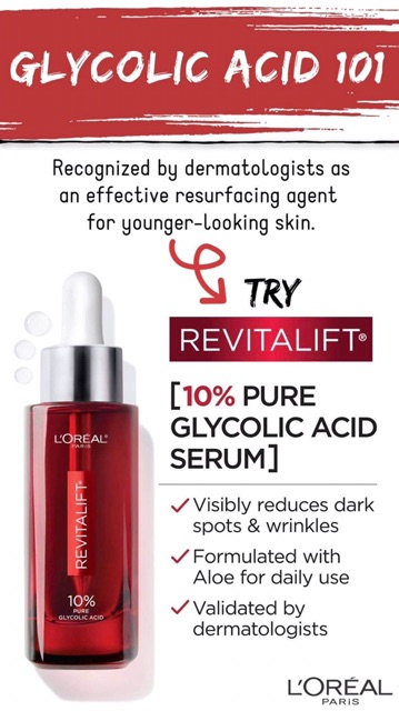 Serum sáng da và giảm nhăn hiệu quả Loreal Revitalift Derm Intensives 30ml