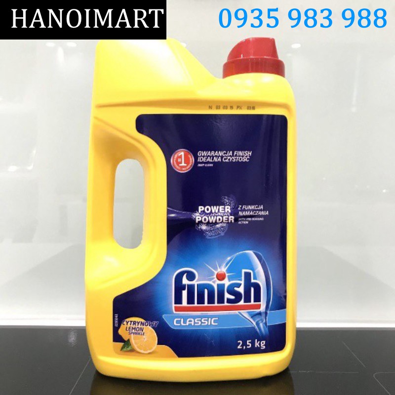 Combo 1,5kg Muối rửa bát Finish+2,5kg Bột rửa bát finish - HANOIMART