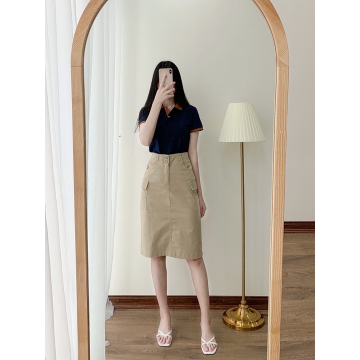 Áo polo nữ YODY chính hãng, Áo phông có cổ nữ  basic vải  Café siêu nhẹ, siêu mát thấm hút tốt APN3700 | BigBuy360 - bigbuy360.vn