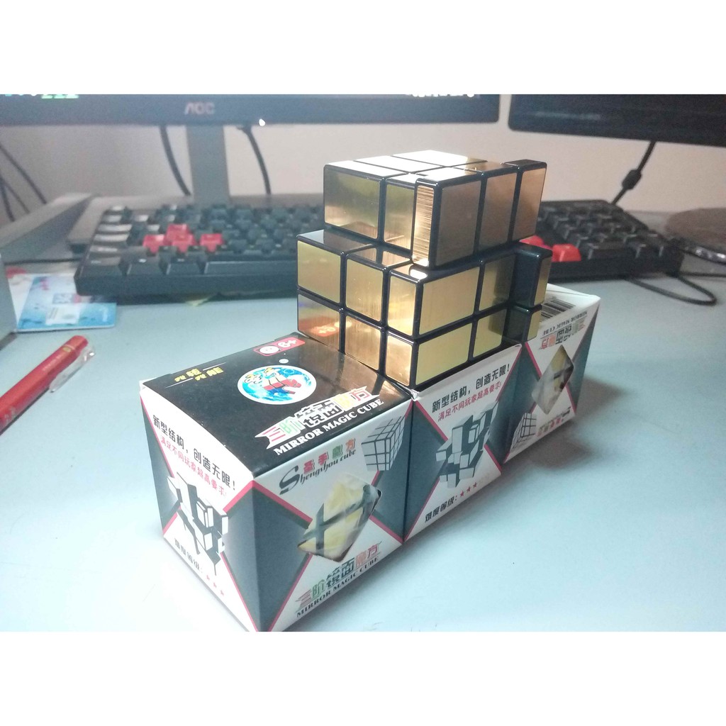 RUBIK GƯƠNG ShengShou - MIRROR 3x3x3 - Vàng