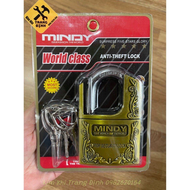 Khoá treo đồng chống cắt 60mm Mindy chính hãng