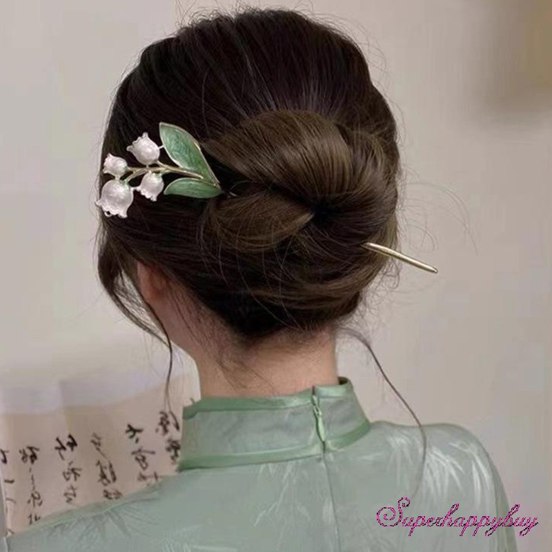 Kẹp Tóc Hoa Lily Bằng Kim Loại Cho Nữ