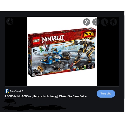 [Rẻ vô địch] Đồ chơi Lego Ninja 44005 Lắp ghép xếp hình xe đua địa hình bánh xích cùng robot biến hình 608pcs