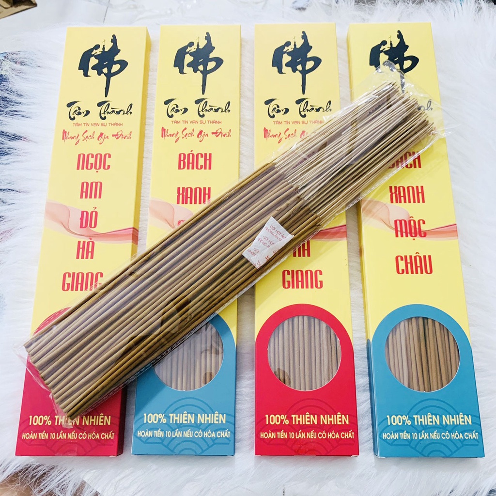 Nhang Sạch Bách_Xanh Mộc Châu_Hương Sạch Ngọc_Am Đỏ Hà Giang Gia Truyền_Cam Kết 100% Nhang Sạch Không Hóa Chất