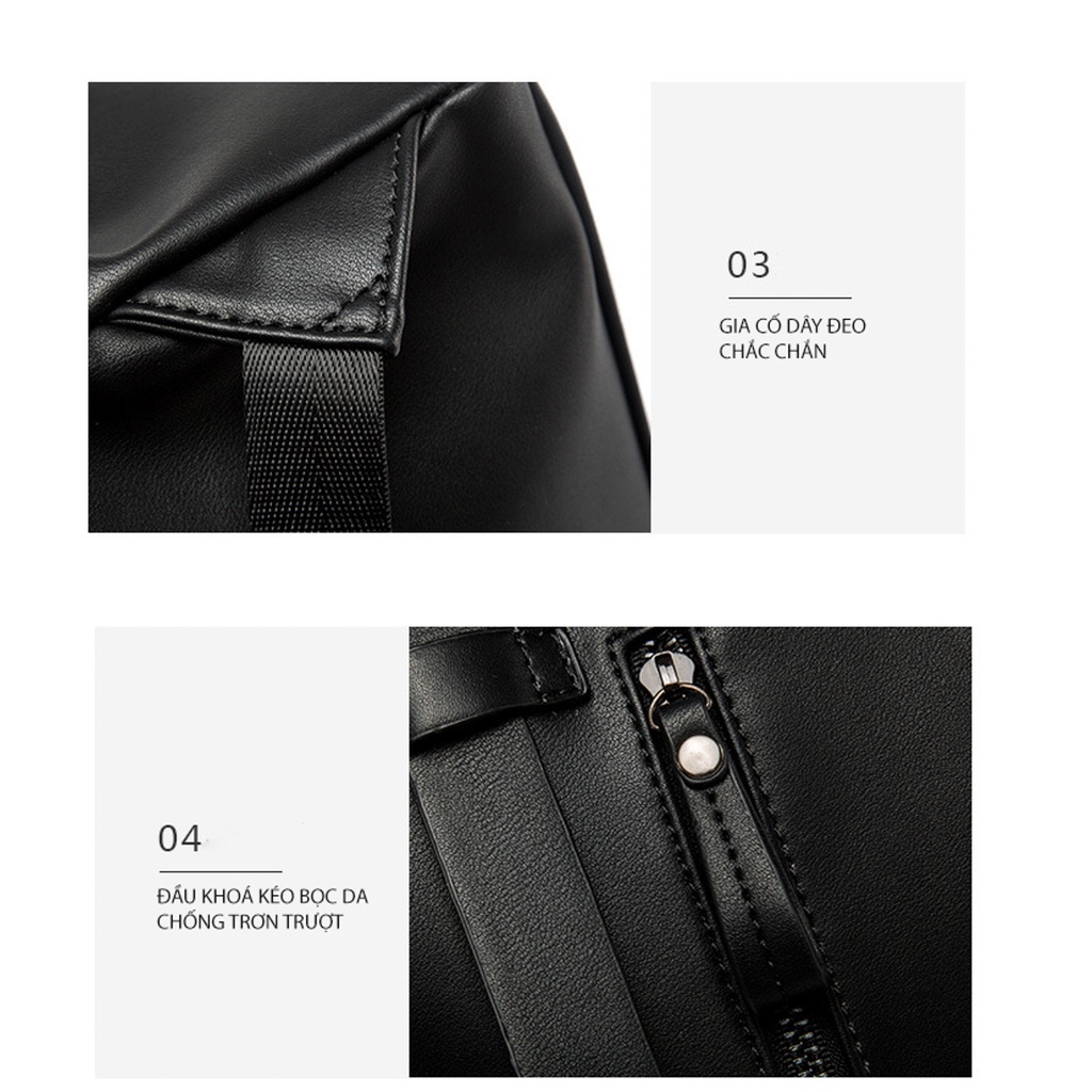 Ba lô Da Nam ATINO Chất Liệu Da PU Balo Kiểu Dáng Thời Trang TC1.9333