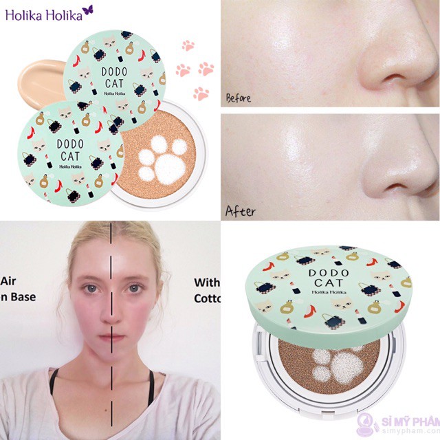 Phấn Nước Dạng Cushion Holika Dodo Cat Collagen BB