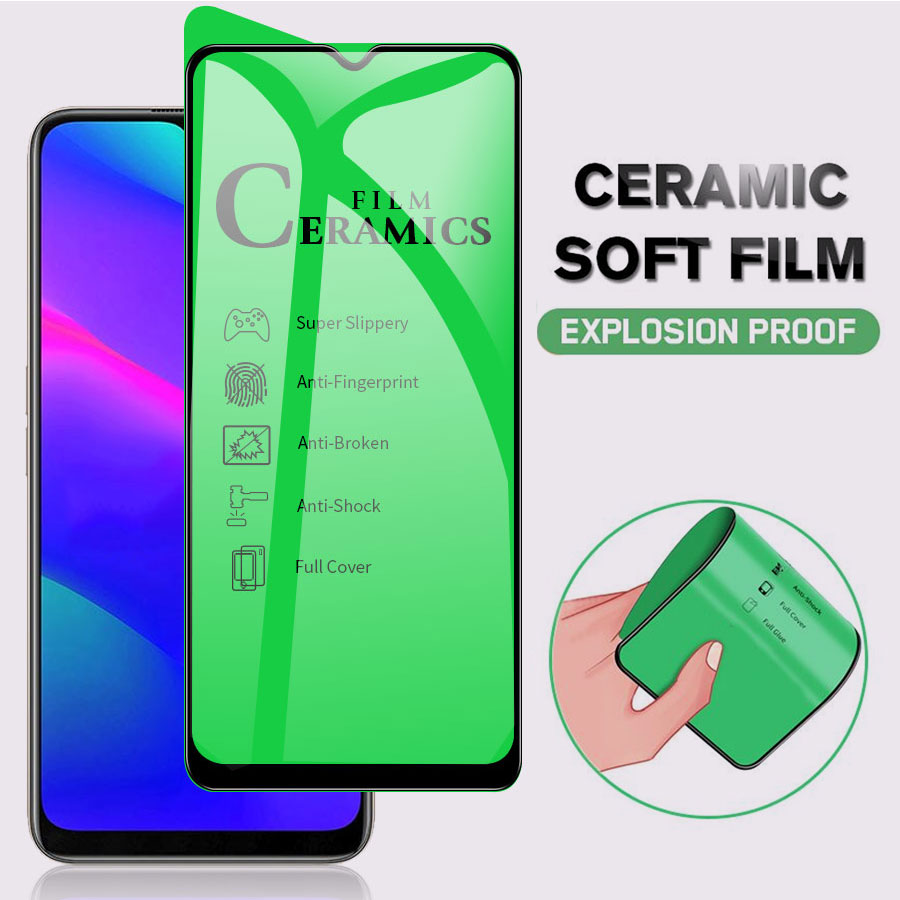 HD Kính Cường Lực Gốm Dẻo Full Màn Bảo Vệ Màn Hình cho OPPO F9 F11 PRO A1K A3S A5 Ax5 A5S Ax5S A7 A12 A15S A31 A33 A53 A52 A91 A92 A93 A5 A9 2020 RENO 2 2F 3 4 5