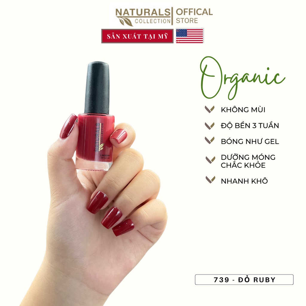 Sơn móng tay Organic màu Đỏ Ruby - 739