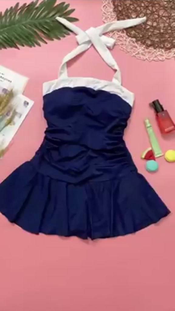 [Có size lớn] Bikini đồ bơi nữ đi biển 1 mảnh phối cúp ngực trắng váy xòe BIKINI SUNSHINE MS-05 | BigBuy360 - bigbuy360.vn