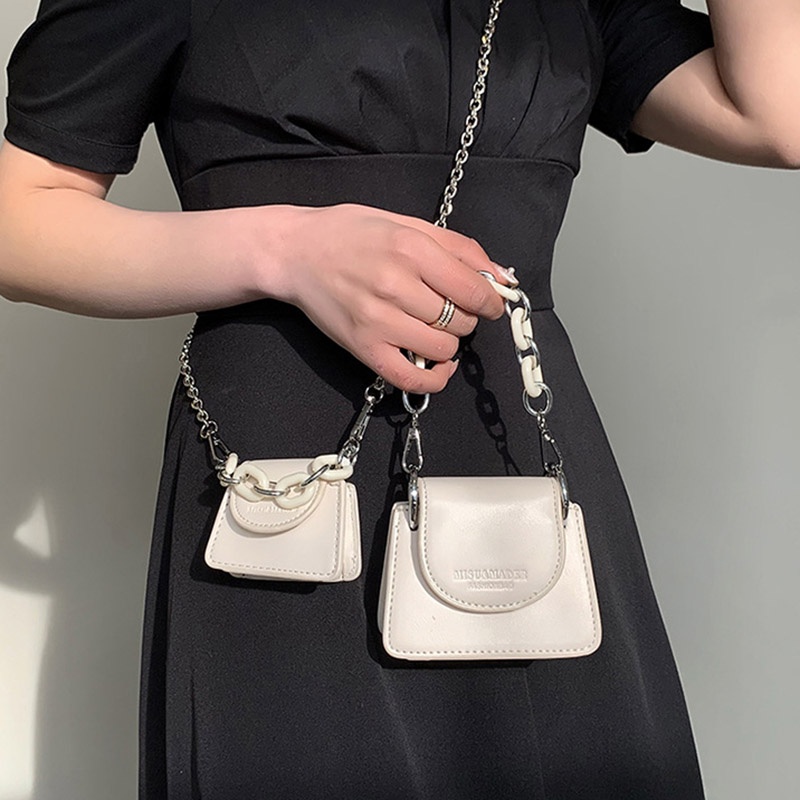 IELGY Túi Đeo Chéo Vai Dây Xích Thời Trang Đơn Giản Dành Cho Nữ