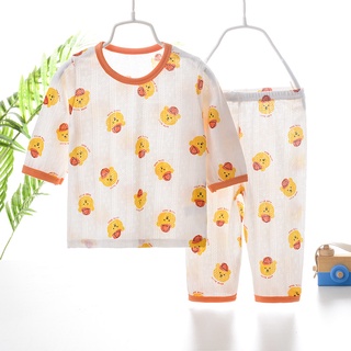 Bộ đồ ngủ tay ngắn vải cotton thiết kế dễ thương cho bé từ 0-7 tuổi - ảnh sản phẩm 2