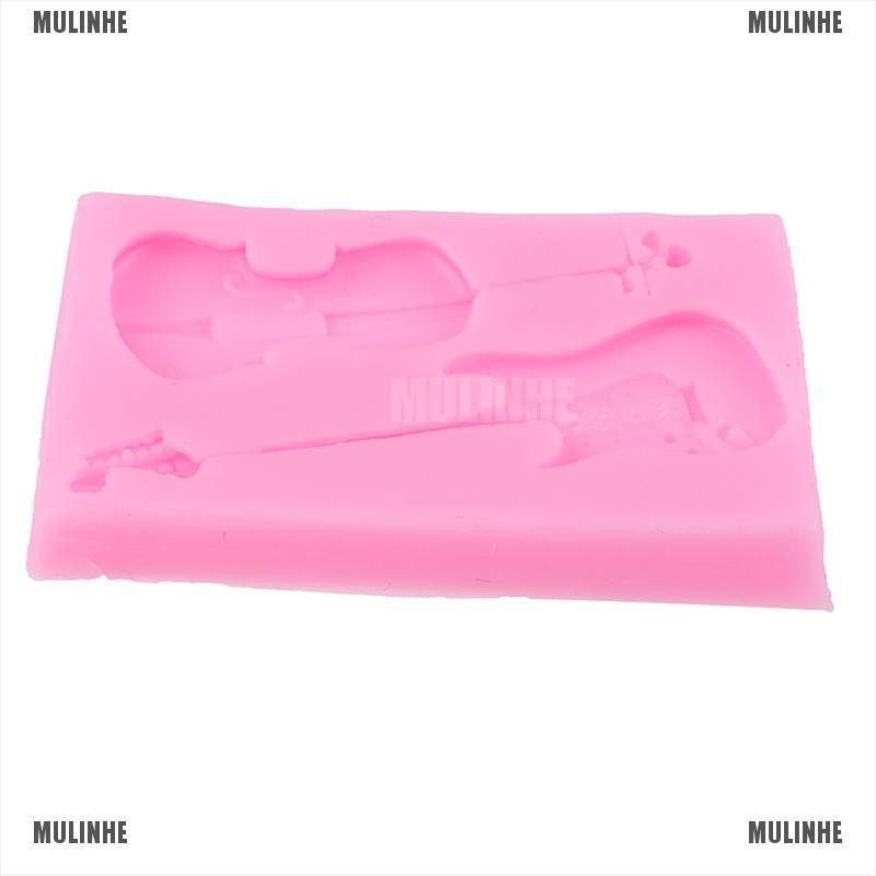 Khuôn Silicone Làm Bánh / Sô Cô La / Sô Cô La Hình Đàn Ghita / Violin
