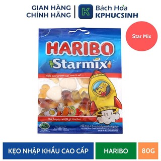 Kẹo dẻo Haribo star mix 80g KPHUCSINH - Hàng Chính Hãng