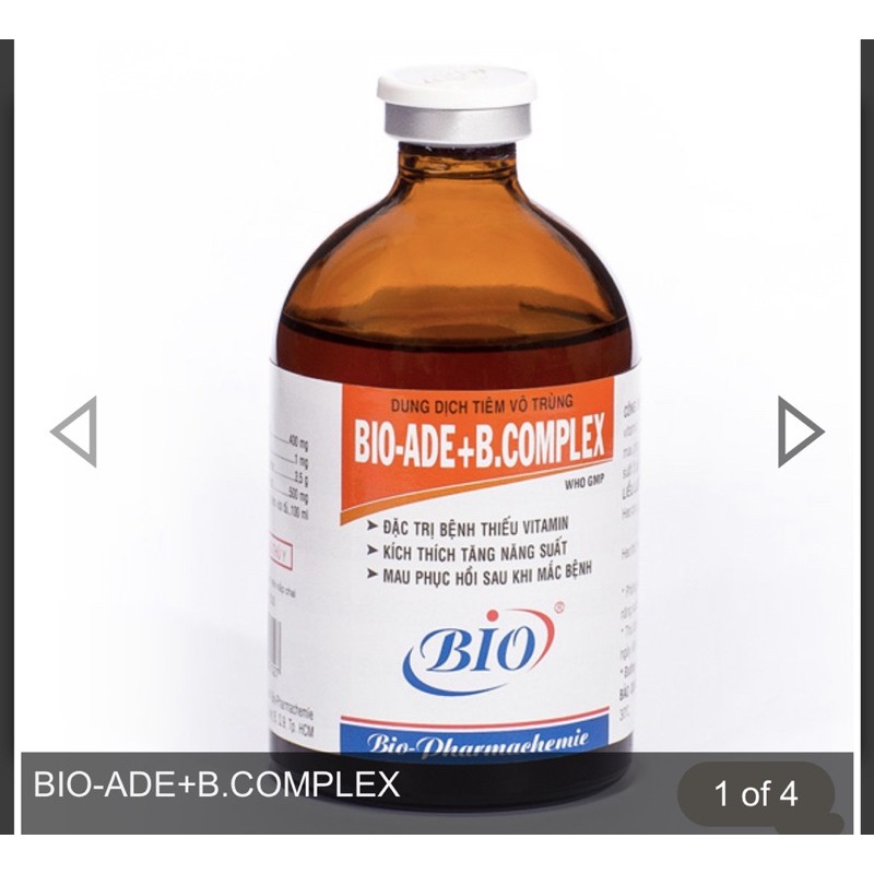 BIO ADE+B.COMPLEX 100ML BỔ SUNG VITAMIN, PHỤC HỒI SỨC KHỎE THÚ CƯNG