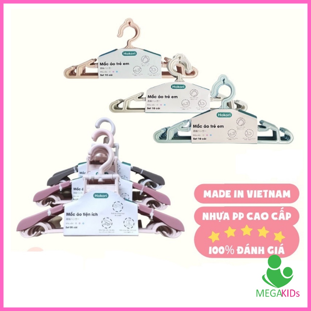 Móc quần áo cao cấp bằng nhựa HOKORI Việt Nhật