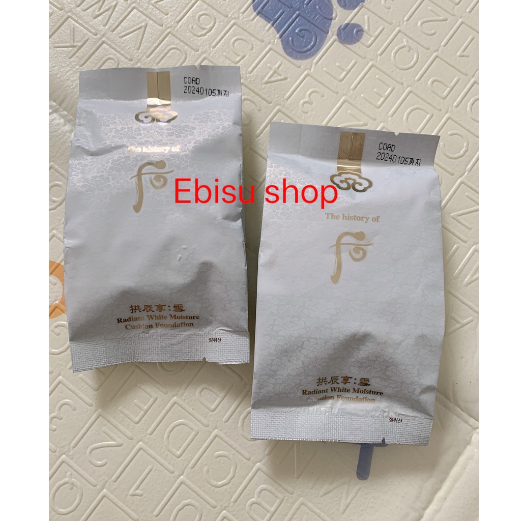 💥XẢ KHO💥Lõi Phấn ướt #whoo Seol Whitening & Moisture Glow Cushion SPF50 PA+++