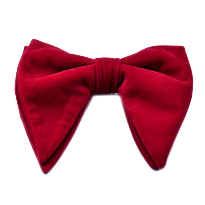 Cà Vạt Nhung Hai Lớp Màu Trơn Phong Cách Vintage Cho Nam