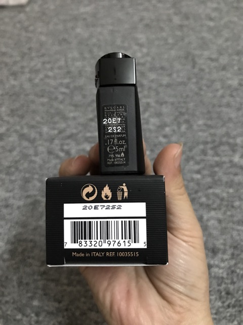 Nước hoa mini nam BVLGARI MAN in black 5ml ÈDT