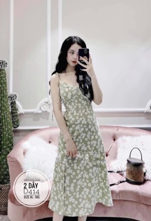 Bigsize Đầm hoa cúc 2 dây D414