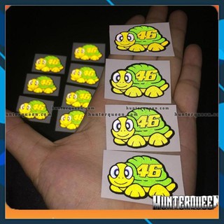 Combo 4 logo hình dán con rùa 46 phản quang . Decal cao cấp chống nước, tem dán trang trí nón bảo hiểm