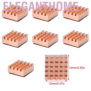Set 8 vây cá mập tản nhiệt bằng đồng cho CPU máy tính