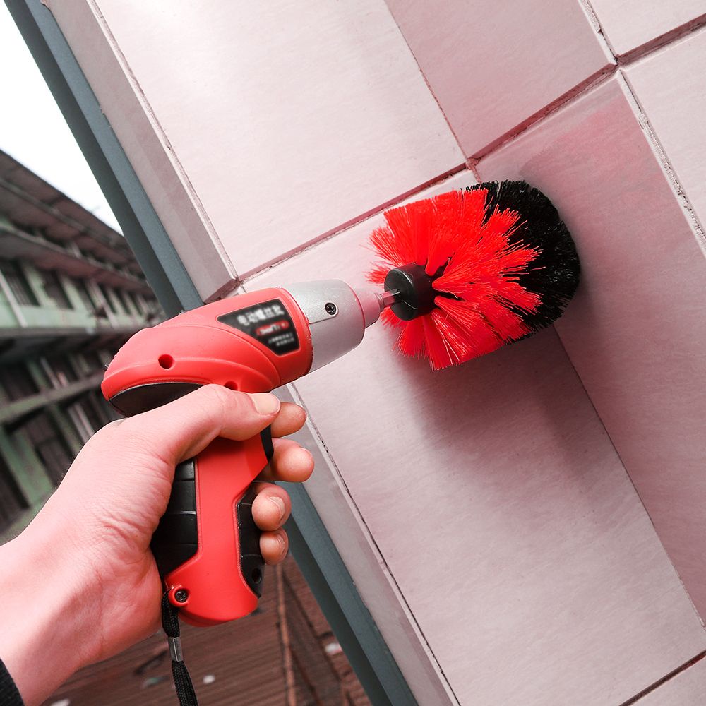 Bộ bàn chải gắn máy khoan điện vệ sinh ô tô cỡ 2'' 3.5'' 4'' nhiều màu sắc tùy chọn (có bán lẻ)