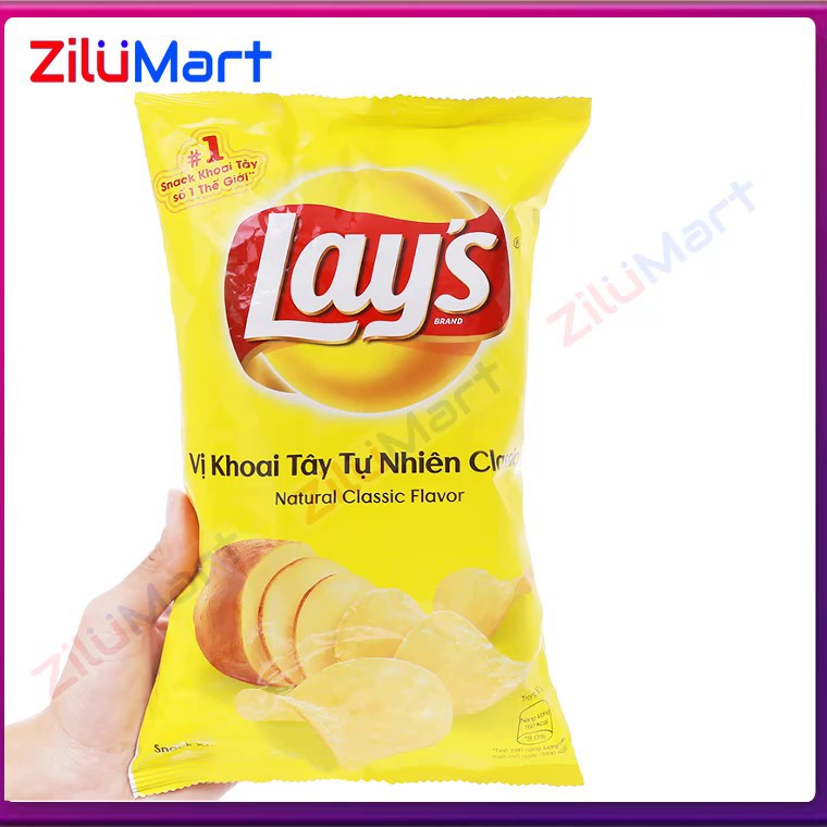 [HỎA TỐC HCM] Snack khoai tây Lay's vị tự nhiên classic loại 63g