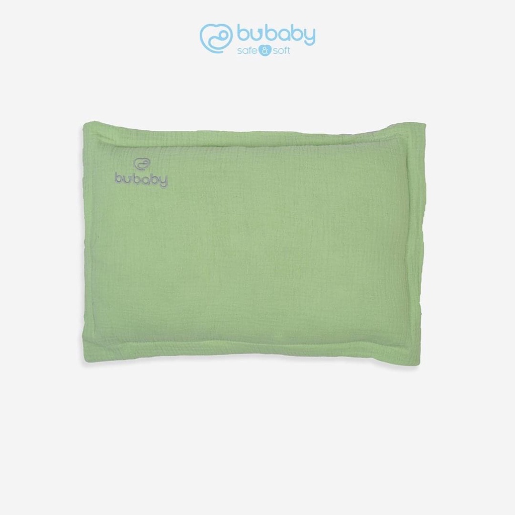 [CHÍNH HÃNG] Gối trẻ em BU MUN muslin xô kèm vỏ gối kích thước 40x30cm AMU050000 BU
