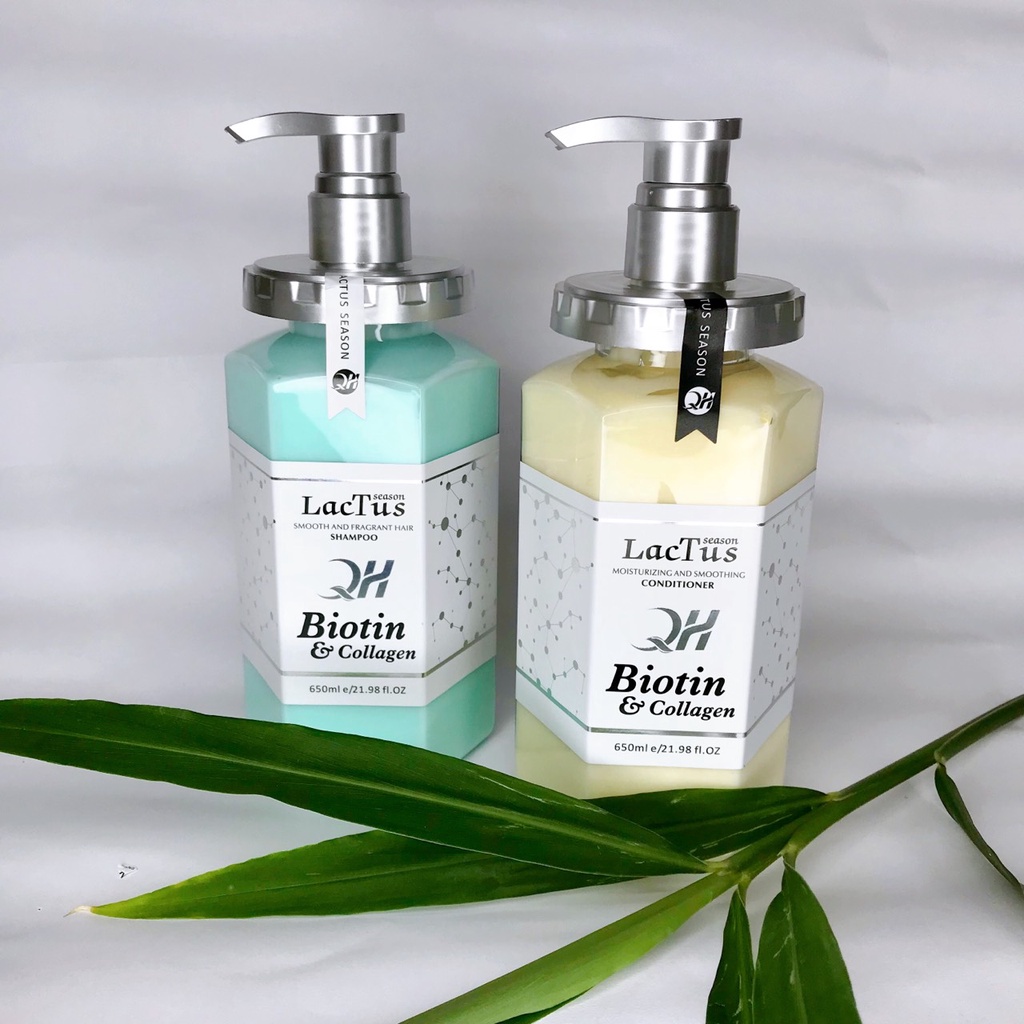 ✅[CHÍNH HÃNG] Dầu gội xả biotin lactus season 800ml  giảm rụng tóc, ngăn gàu dưỡng ẩm Hair salon Tóc