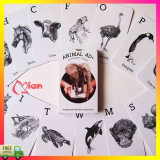 Bộ thẻ animal 4d hình ảnh động thực vật sinh động - MIAN MART