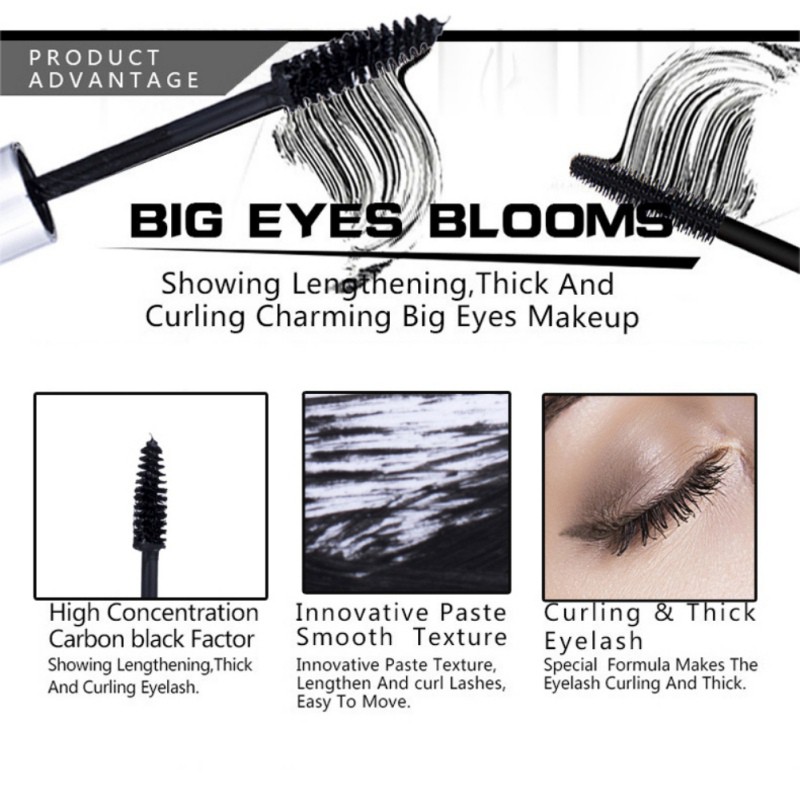 Mascara sợi tơ 3D trang điểm chống nước màu đen | BigBuy360 - bigbuy360.vn