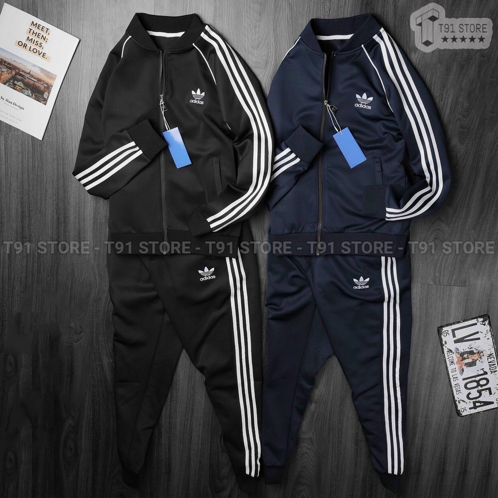 ✒Bộ thể thao thu đông 🚚FREESHIP🚚 quần áo dài tay Adidas 3 sọc, chất vải Poly co giãn 4 chiều - HOTTREND 2021