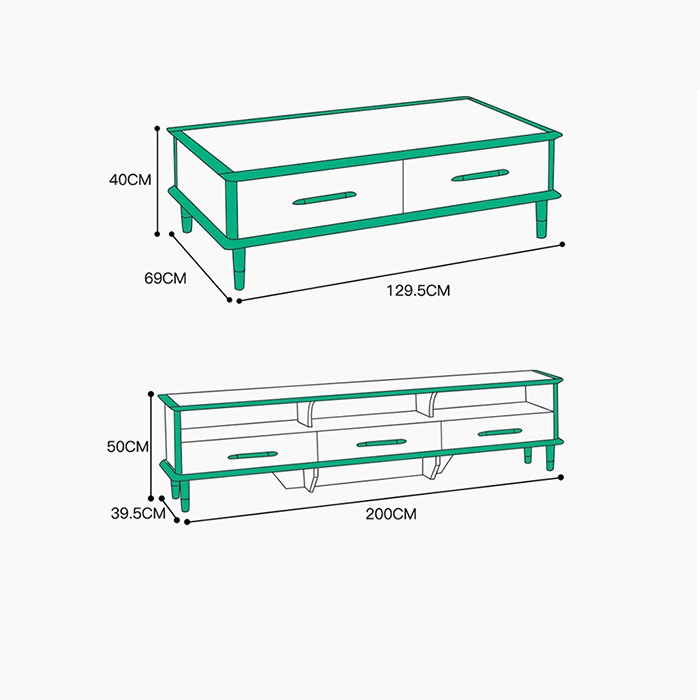 🌟LUXURY🌟  Combo kệ Tivi bàn trà, Kệ Tivi bàn trà phòng khách LUX-KTV08 9386 STORE