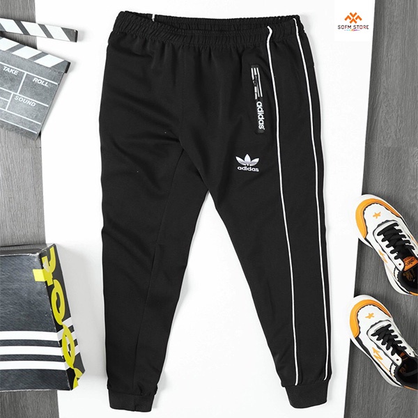 Quần Jogger thể thao nam hàng cao cấp , chất thun poly dày dặn, 2 sọc kẻ Sofm Store