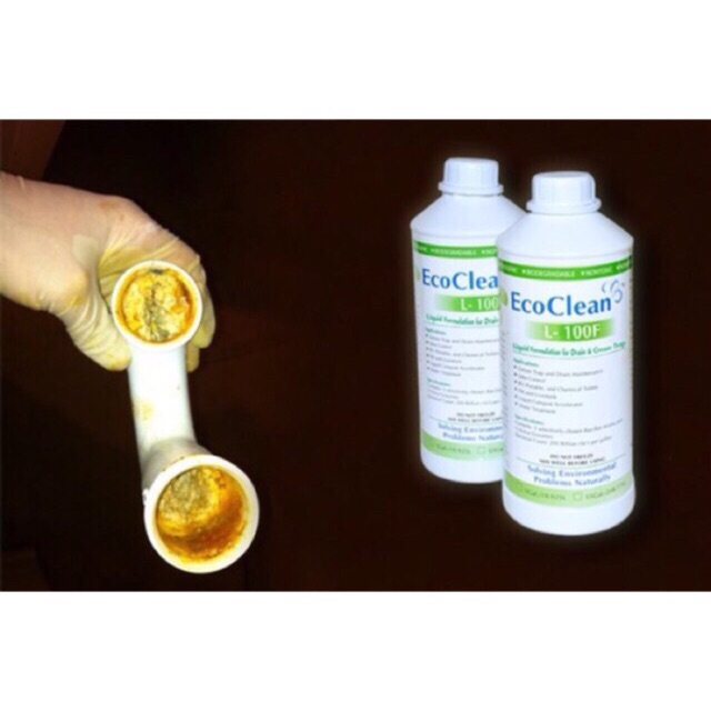 Thông tắc EcoClean L100F vi sinh xử lý dầu mỡ bám đường ống - giải pháp xử lý mỡ bám trong đường ống (USA)
