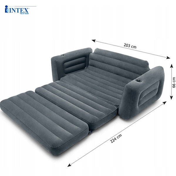 [Mã LIFEBKA5 giảm 10% tối đa 1 Triệu đơn 500k] Ghế giường hơi đa năng đôi công nghệ mới INTEX 66552